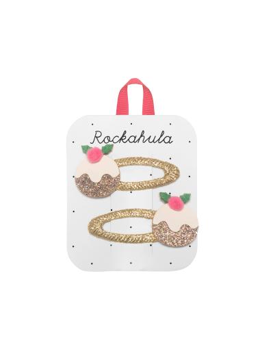 Barrettes à cheveux - Pudding de Noël