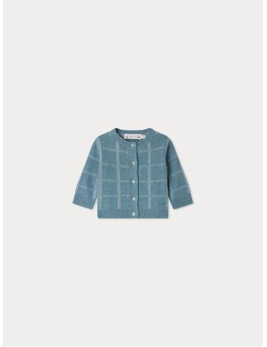 Cardigan Jodina à carreaux en laine