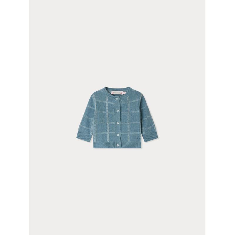 Cardigan Jodina à carreaux en laine