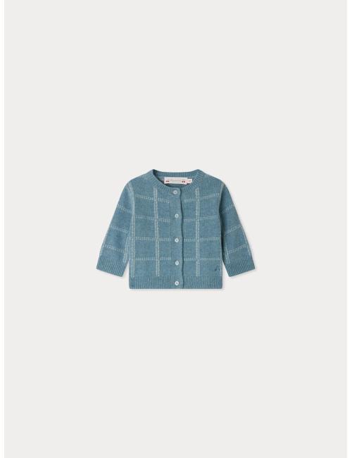 Cardigan Jodina à carreaux en laine