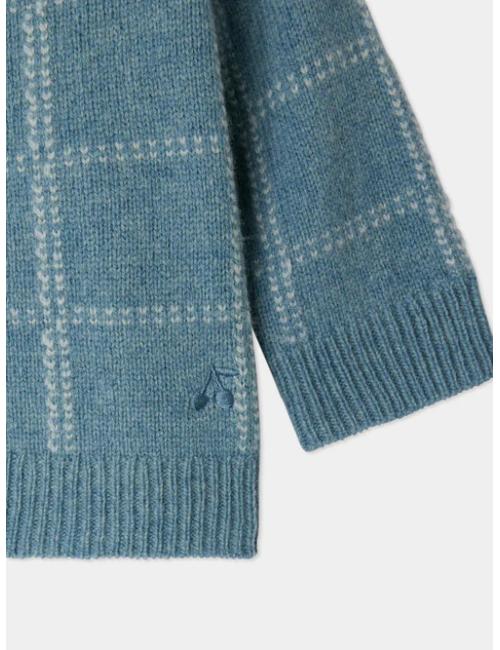 Cardigan Jodina à carreaux en laine