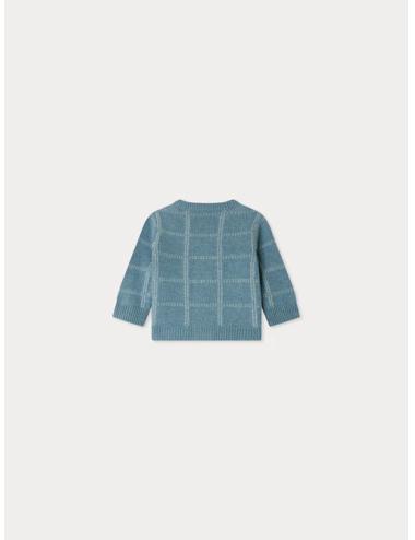 Cardigan Jodina à carreaux en laine