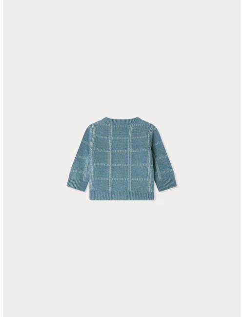 Cardigan Jodina à carreaux en laine