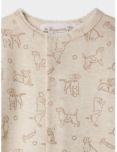 Pyjama mixte Golco à imprimé Chien en coton biologique