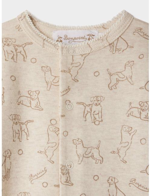 Pyjama mixte Golco à imprimé Chien en coton biologique