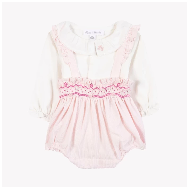 Ensemble court - Rose pâle velours