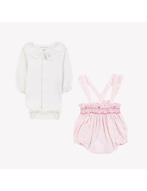 Ensemble court - Rose pâle velours