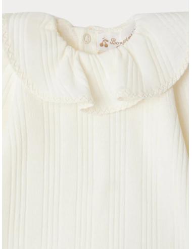 Ensemble Jelsia avec colerette et côtes plates en coton biologique