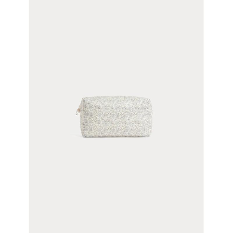 Trousse matellassée en tissu Liberty en coton enduit