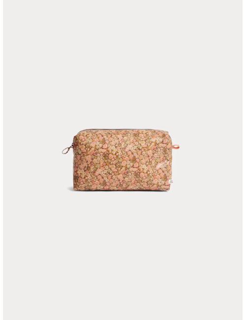 Trousse matellassée en tissu Liberty en coton enduit