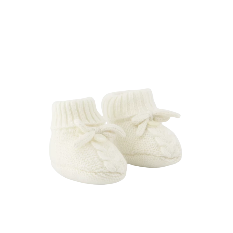 Chaussons - Ecru nœud