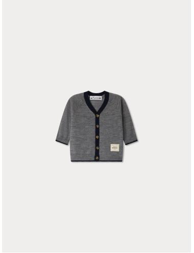 Cardigan Teotim en laine gris