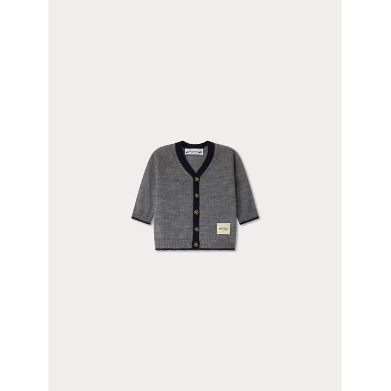 Cardigan Teotim en laine gris