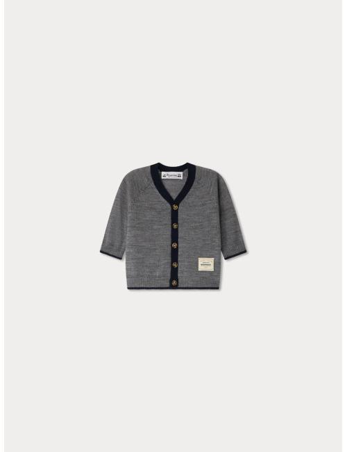 Cardigan Teotim en laine gris