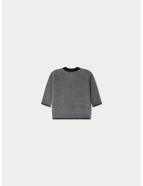 Cardigan Teotim en laine gris