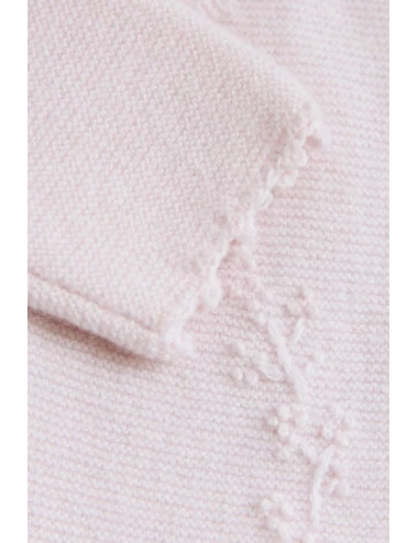 Combinaison longue - Rose pâle broderie