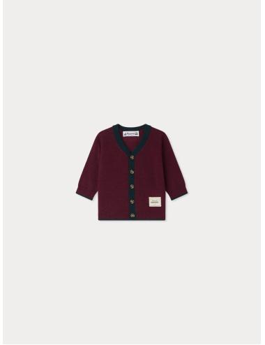 Cardigan Teotim en laine bordeaux