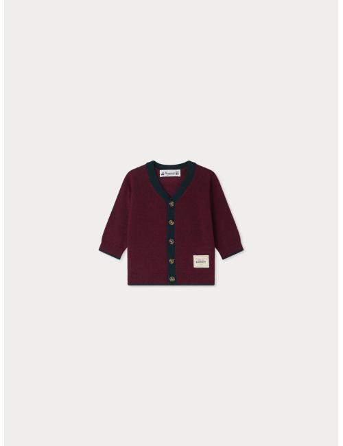 Cardigan Teotim en laine bordeaux