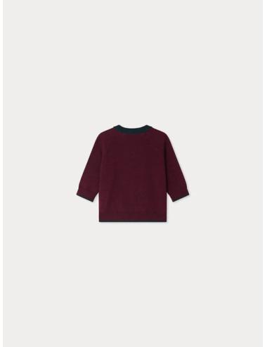 Cardigan Teotim en laine bordeaux