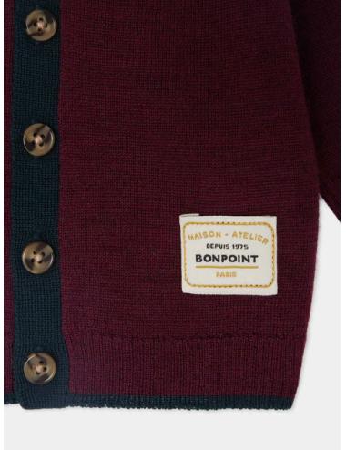 Cardigan Teotim en laine bordeaux