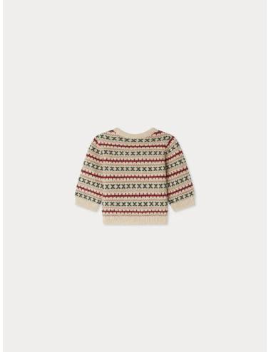 Pull Dalmire à motifs jacquard en laine et coton biologique