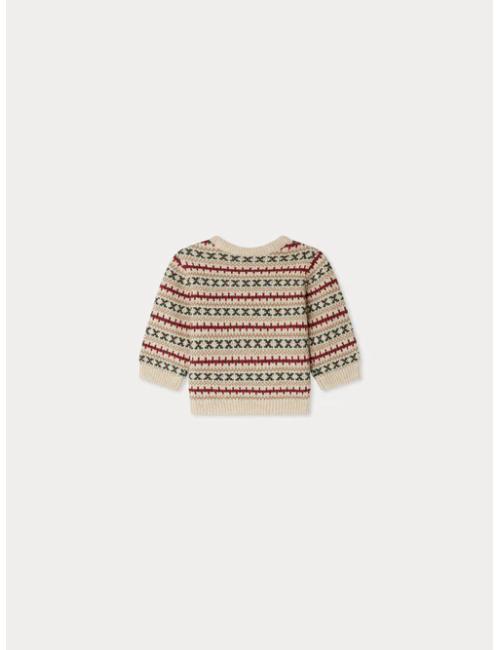 Pull Dalmire à motifs jacquard en laine et coton biologique