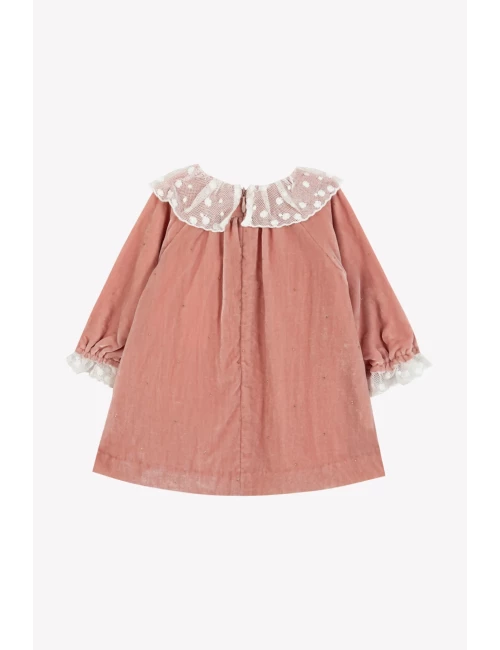 Robe - Rose poudré en velours
