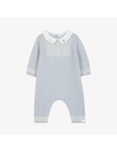 Combinaison longue - Bleu céleste smocks