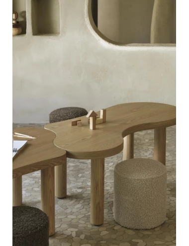 Modular Organic Kids Table - Natural Ash