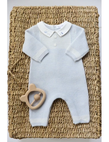 Combinaison longue - Bleu céleste smocks