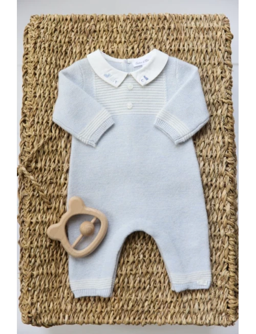 Combinaison longue - Bleu céleste smocks