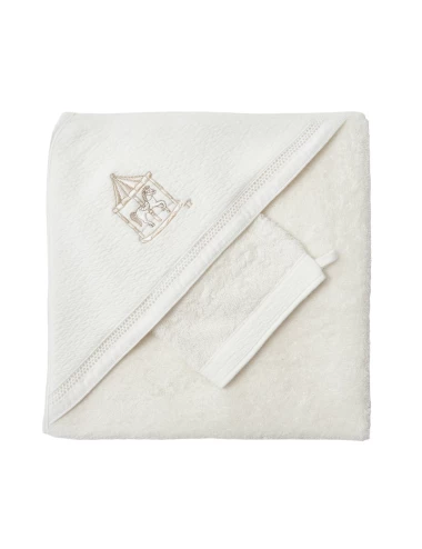 Sortie de bain + gant de toilette - Carrousel