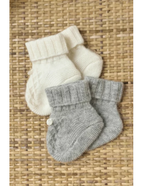 Chaussons - Ecru cachemire