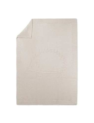 Plaid - Hérisson laine beige