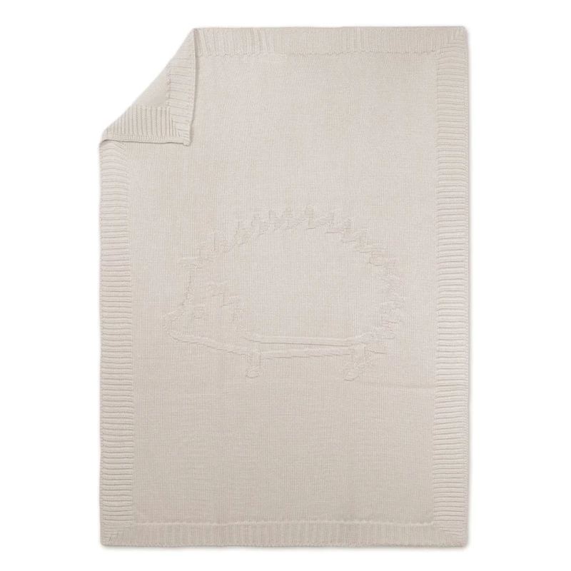 Plaid - Hérisson laine beige