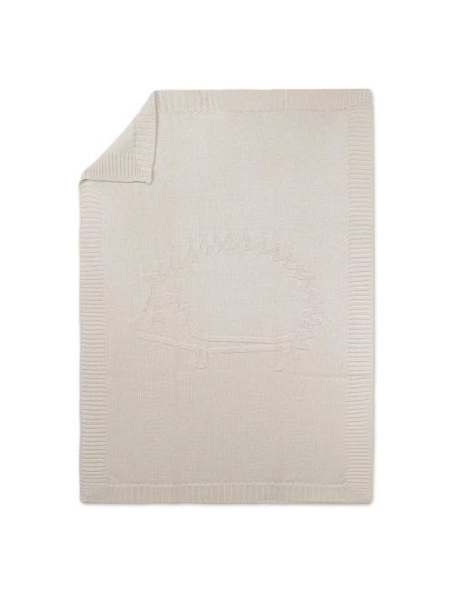 Plaid - Hérisson laine beige