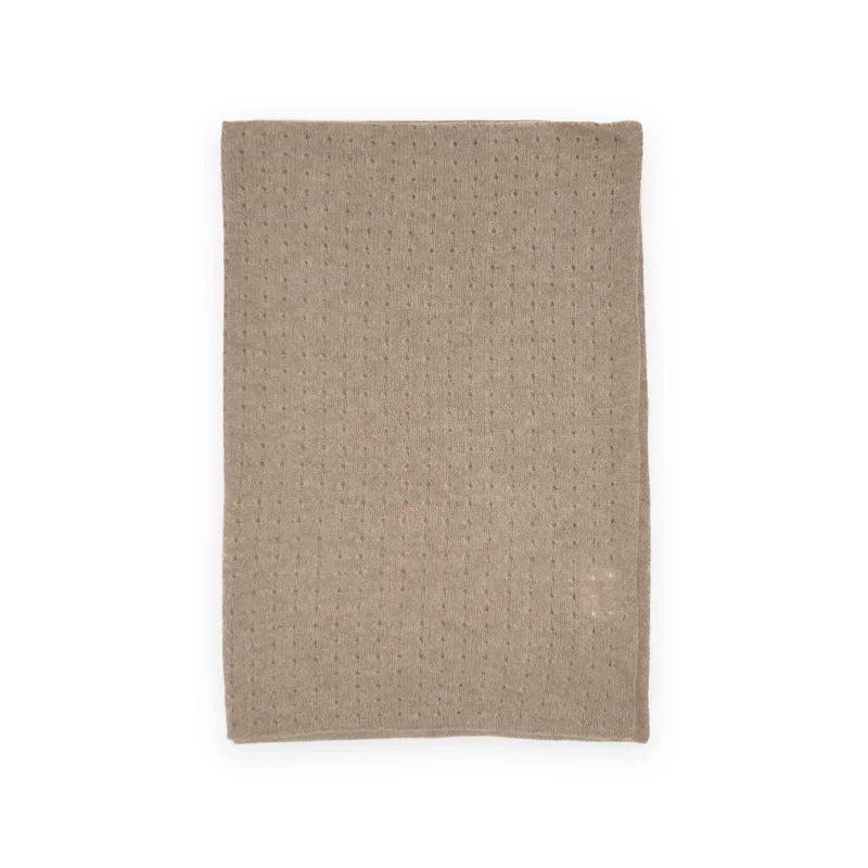 Couverture pointelle en cachemire