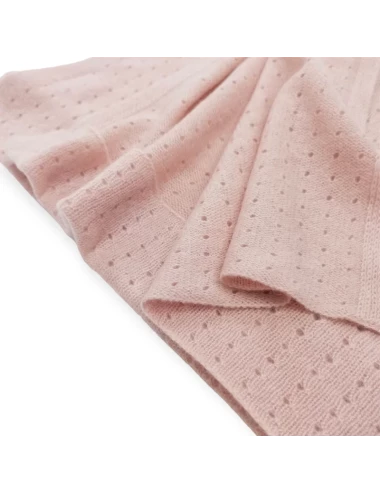 Couverture pointelle en cachemire