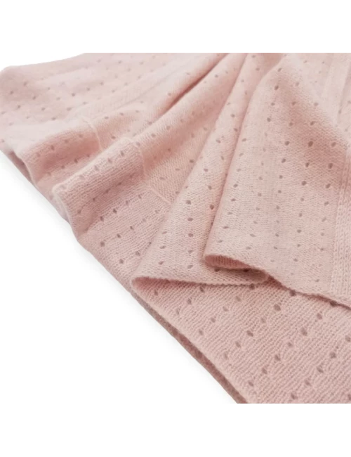 Couverture pointelle en cachemire
