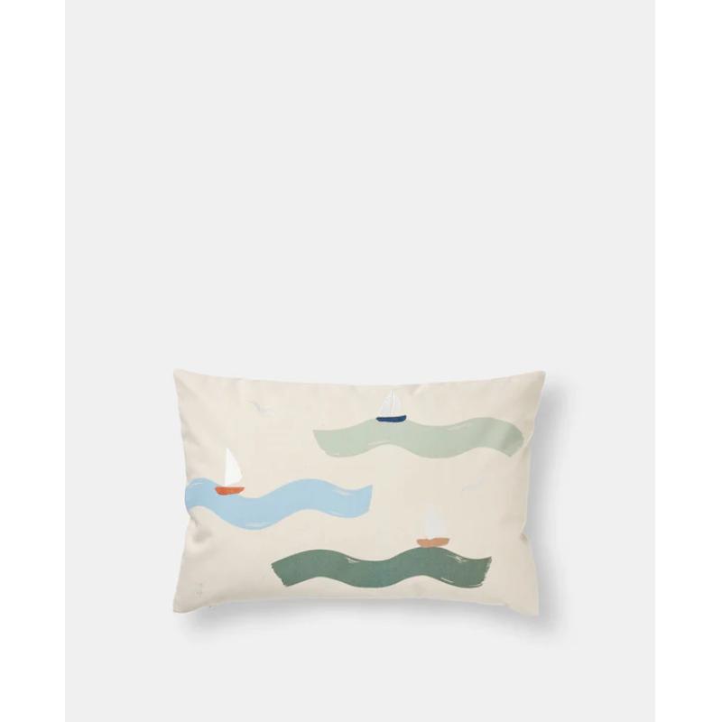 Coussin brodé - Big Waves