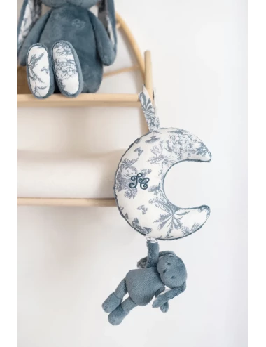 Lapin musical - Toile de Jouy