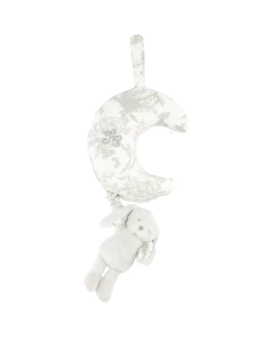 Lapin musical - Toile de Jouy