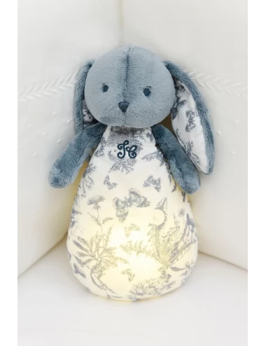 Lapin veilleuse musicale - Toile de Jouy