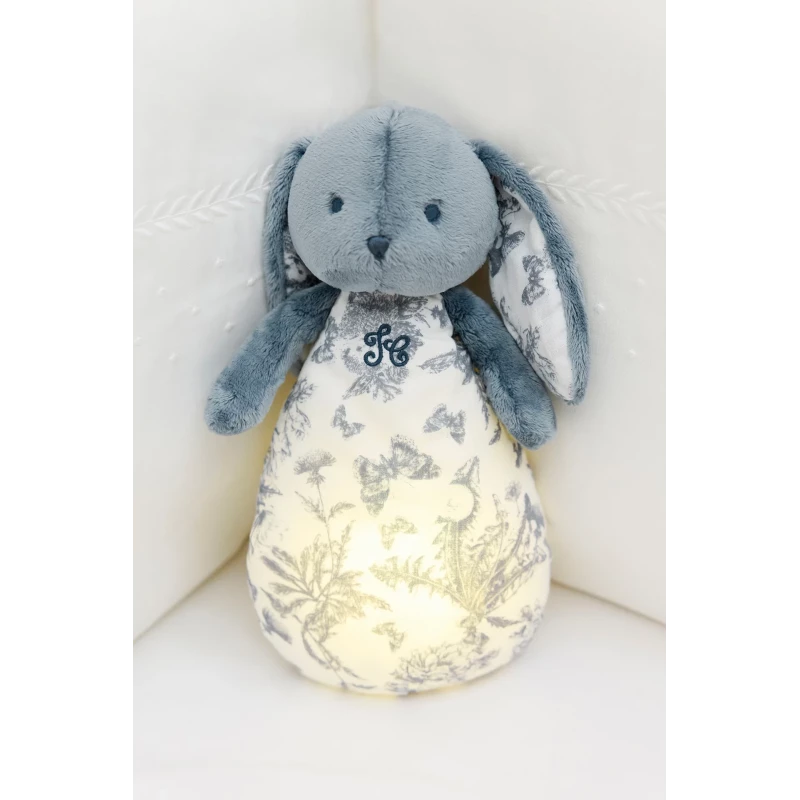 Lapin veilleuse musicale - Toile de Jouy