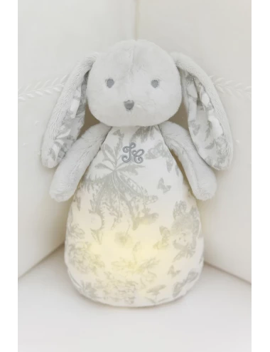 Lapin veilleuse musicale - Toile de Jouy