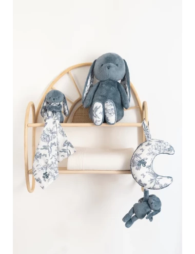 Doudou Lapin - Toile de Jouy