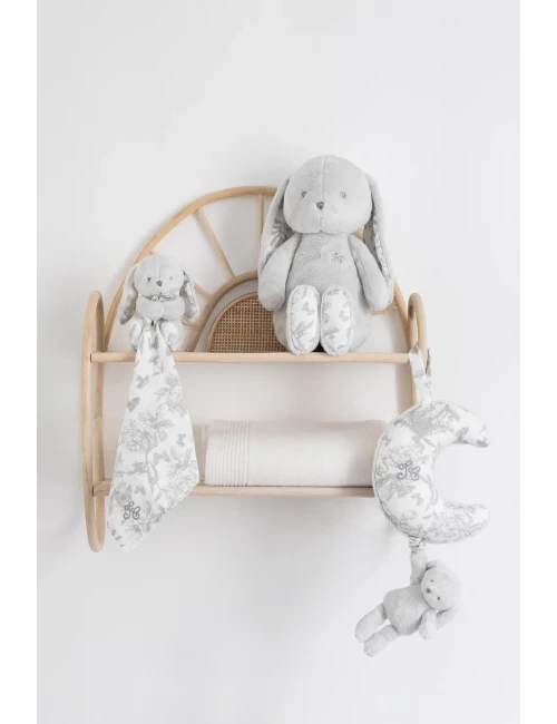 Doudou Lapin - Toile de Jouy