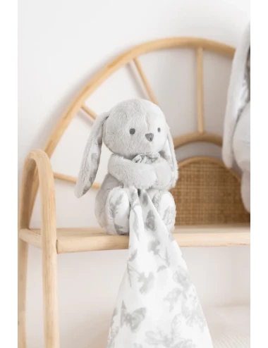 Doudou Lapin - Toile de Jouy