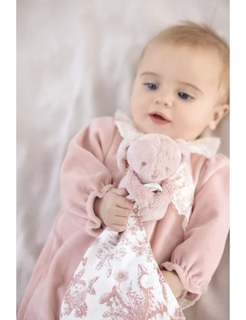 Doudou Lapin - Toile de Jouy
