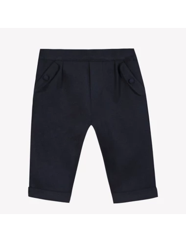 Pantalon - Marine en flanelle